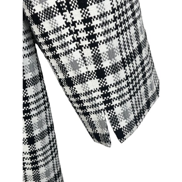 Alex Marie Plaid Long Jacket Women’s Size 4 Gray Black Check Classic Preppy - Picture 13 of 13